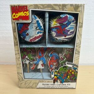 New Marvel Comics Spider-Man Cupcake Kit 24pc Themed Birthday Party Baking